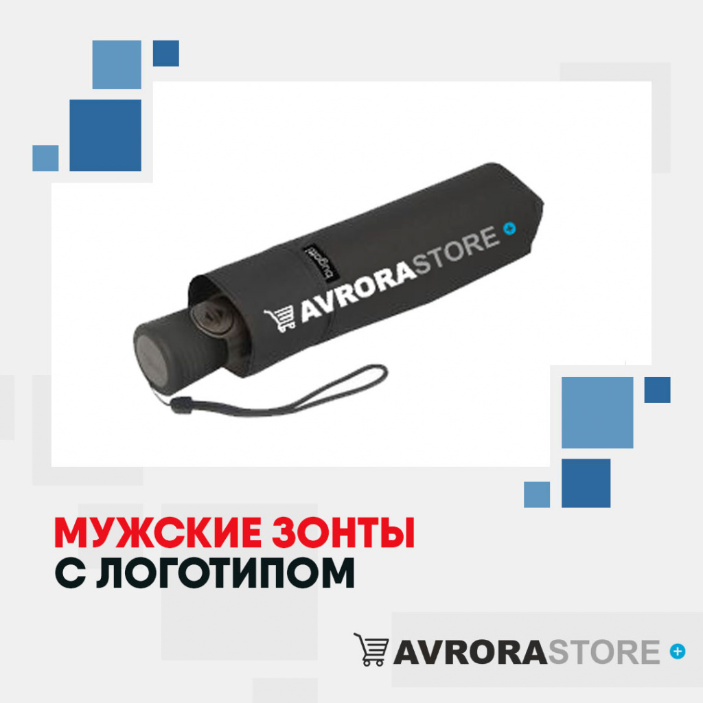 Мужские зонты с логотипом в Иваново купить на заказ в кибермаркете AvroraSTORE